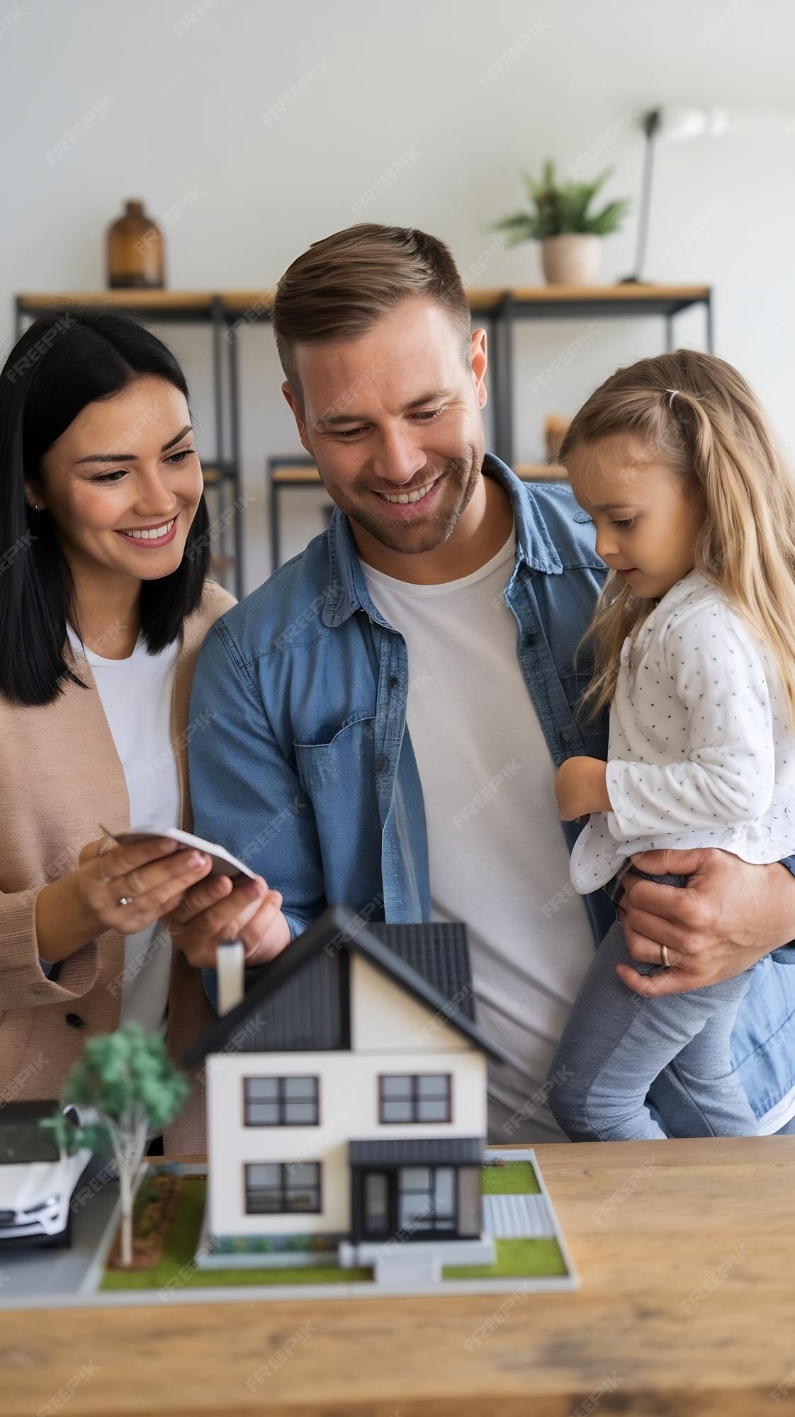 imgi 46 smiling man with woman daughter looking model house 1313853 105817